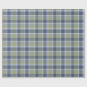 Blauw en groen geruite inpakpapier (Vlak)
