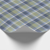 Blauw en groen geruite inpakpapier (Hoek)