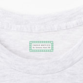 Blauw en Groen Gingham Plaid Vier Kind School Labels (Aangebracht)