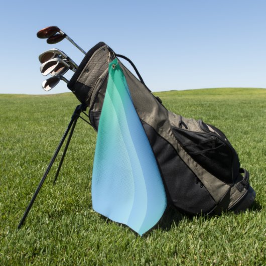Blauw en Groen gradiënt Golf Handdoeken (Groen)