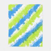 Blauw en groen, helder platform fleece deken (Voorkant)