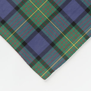 Blauw en groen LAN Muir en Moore Scottish Tartan Fleece Deken
