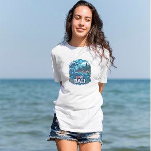 Blauw en Groen Liefde Bali T-Shirt