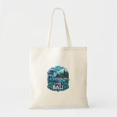 Blauw en Groen Liefde Bali Tote Tas (Voorkant)
