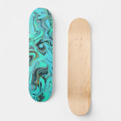 Blauw en groen marmer abstract effect board. skateboard (Voorkant)