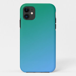Blauw en groen ombre iPhone 11 hoesje