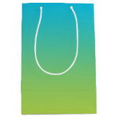 Blauw en groen ombre medium cadeauzakje (Voorkant)