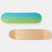 Blauw en groen ombre skateboard (Horizontaal)