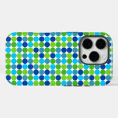 Blauw en Groen Polka Dot iPhone 7 hoesje (Achterkant (horizontaal))