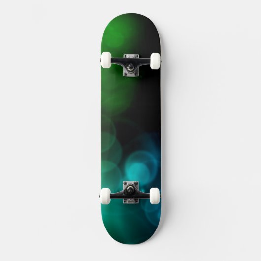 Blauw en groen rokerachtig Abstract skateboard (Voorkant)