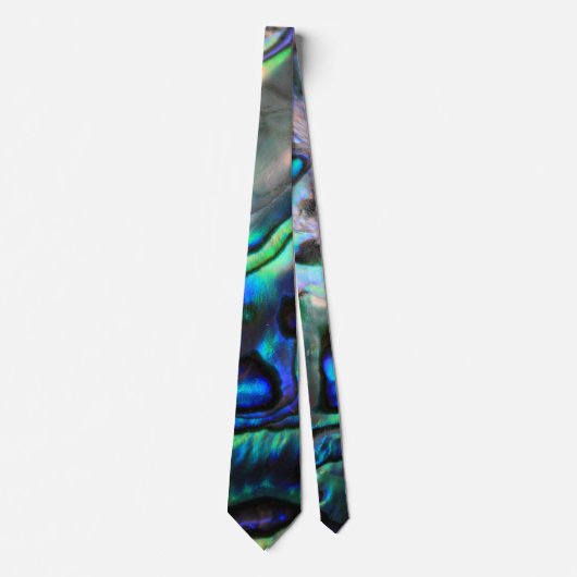 Blauw en groen schelpontwerp stropdas (Voorkant)