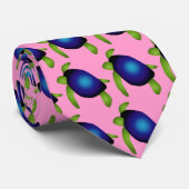 Blauw en groen schildpad Stropdas (roze) (Opgerold)