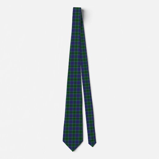 Blauw en groen Scott Tartan Pset Stropdas (Voorkant)