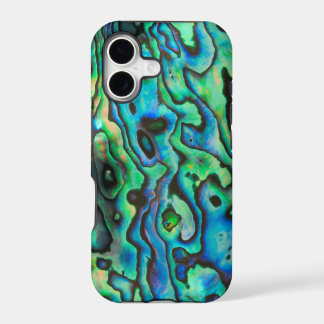 Blauw en groen shell ontwerp telefoonhoesje