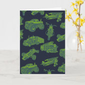 Blauw en groen verhuizen van voertuigen auto's jon kaart (Gele Bloem)