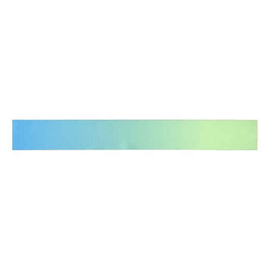 Blauw en groen verloop grosgrain lint (Voorkant)