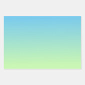 Blauw en groen verloop inpakpapier vel (Voorkant 3)