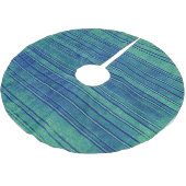  Blauw en Groen Verstrekte Streepjespatroon Kerstboom Rok (Gekanteld)