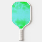 Blauw en groen waterverf marmer pickleball paddle (Achterkant)
