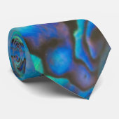 Blauw en groen zeebalseashell-ontwerp stropdas (Opgerold)