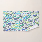 Blauw en groen zeewier bad handdoek (Handdoek)