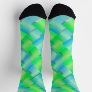 Blauw en groene bemanning sokken