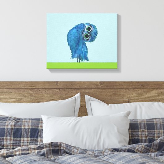 Blauw- en Groene boomkor Canvas Afdruk (Insitu (Slaapkamer))