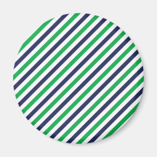 Blauw- en Groene Stripe Magnet Magneet