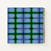 Blauw en Groenen Abstract Notitieboek (Achterkant)