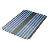 Blauw en houtskool met vijf strippen badmat (Gekanteld)