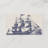 Blauw en Ivoor Nautisch Thema Bruiloft Escort Kaar Plaatskaartje (Achterkant)