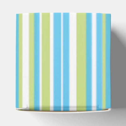 Blauw en kalkgroen gestreept bedankdoosjes (Bovenkant)