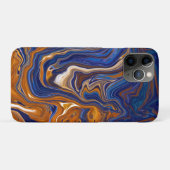 Blauw en koper Abstracte moderne kunst Case-Mate iPhone Case (Achterkant (horizontaal))