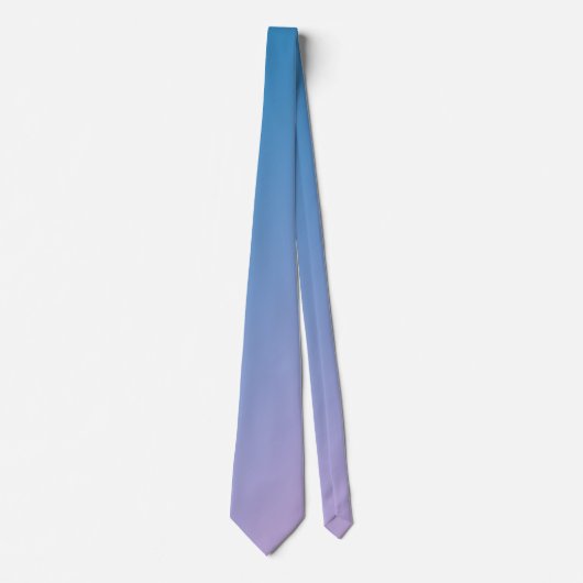 Blauw en licht roze gradiënt ombré stropdas (Voorkant)
