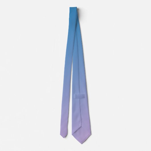 Blauw en licht roze gradiënt ombré stropdas (Achterkant)