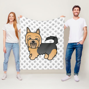 Blauw en lichtbruin Australische Terrier Schattige Fleece Deken
