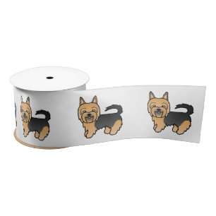 Blauw en lichtbruin Australische Terrier Schattige Lint