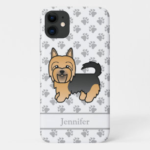 Blauw en lichtbruine Australische Terrier Schattig iPhone 11 Hoesje