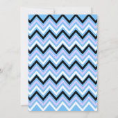 Blauw en Lila Chevron Pattern Kaart (Achterkant)