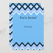 Blauw en Lila Chevron Pattern Kaart (Voorkant / Achterkant)