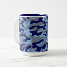 Blauw en marine camouflagepatroon