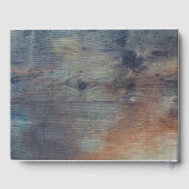 Blauw en Maroon Rustieke Bloemen Gastenboek (Achterkant)