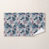 Blauw en Mauve Abstract Terrazzo Design Bad Handdoek (Handdoek)