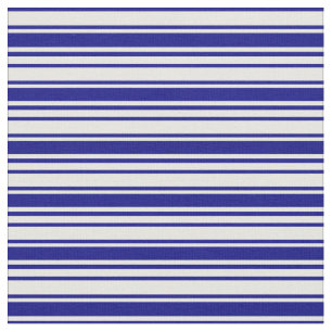 Blauw- en Mint Cream Striped Patroon Stof