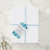 Blauw en munt bosbessen baby shower dank u cadeaulabel (Met Touw)