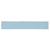 Blauw en Navy Plaid Tafel Accent voor Eetkamer Lange Tafelloper (Horizontaal)