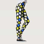 Blauw en Neon Pickleball Leggings (Rechts)