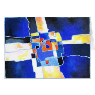 Blauw en Oranje abstract