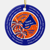 Blauw en Oranje, Cheerleading Coach Ornamenten (Voorkant)
