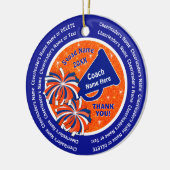 Blauw en Oranje, Cheerleading Coach Ornamenten (Links)